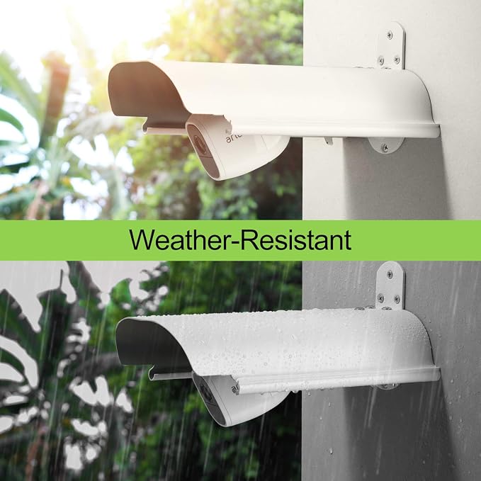 2 Pack Universal Sun Rain Shade Camera Cover Shield, Protective Roof - Image 2