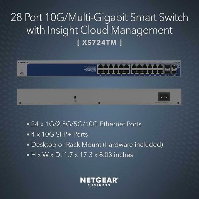 NETGEAR 28-Port 10G/Multi-Gigabit Ethernet Smart Switch - Image 2