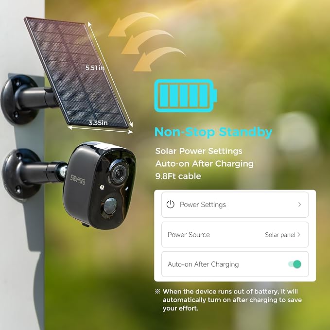 Vicohome 4CG6B Best 2K Solar Security Camera Wireless Outdoor, Battery Powered - Image 7