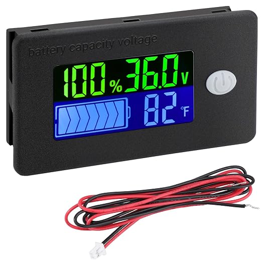 Drok 36v Lithium Golf Cart Battery Meter by DROK