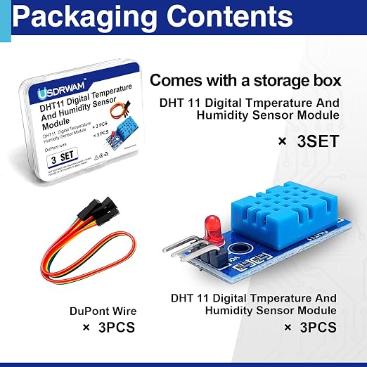3 Set Digital Temperature and Humidity Sensor Modules, Compatible - Image 3