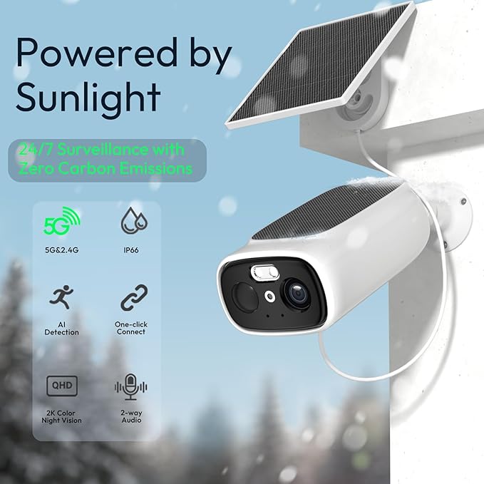 2pc 2.4G/5G WiFi Cameras for Home Security - Image 2