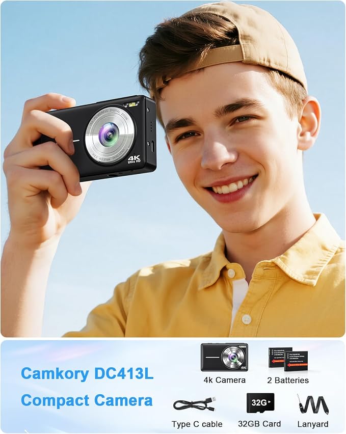 Digital Camera 4K, Compact Point and Shoot Digital Camera - Image 6