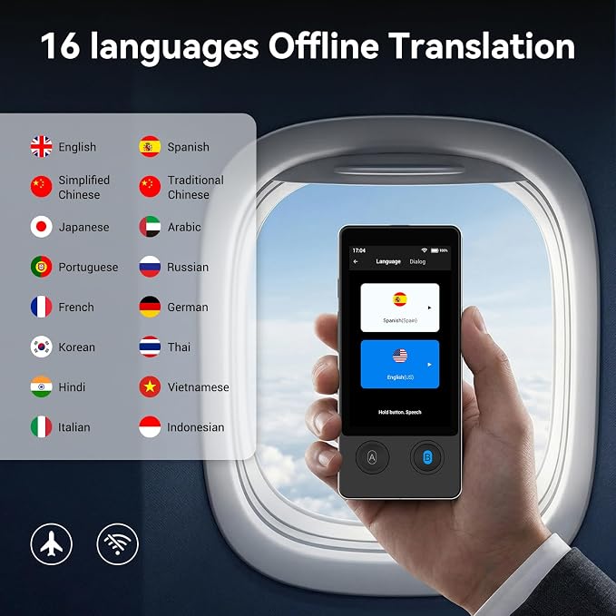 W12 Language Translator Device, 2026 Upgraded AI Translator No WiFi Needed - Image 4