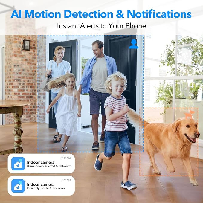 2K Cameras for Home Security Dual-Band 5G/2.4GHz WiFi Indoor Camera Baby - Image 4