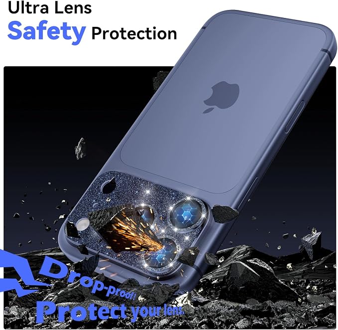 imluckies Compatible with iPhone 17 Pro Max Camera Lens Protector Bling - Image 5