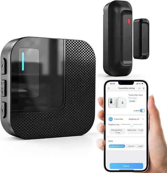 WiFi Door Chime, SanJie Door Sensor Alarm by SANJIEGuardSecurity