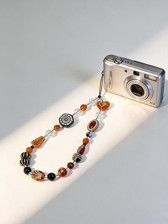 2 Pcs Phone Charm Strap Hand Wrist Strap Camera Lanyard Pearl Beaded Cute Chain - Image 4