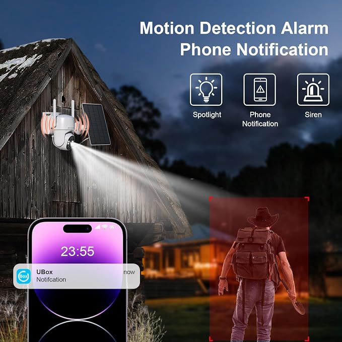 4G LTE Cellular Security Camera No Internet Needed, 2K Solar No wifi Security - Image 6