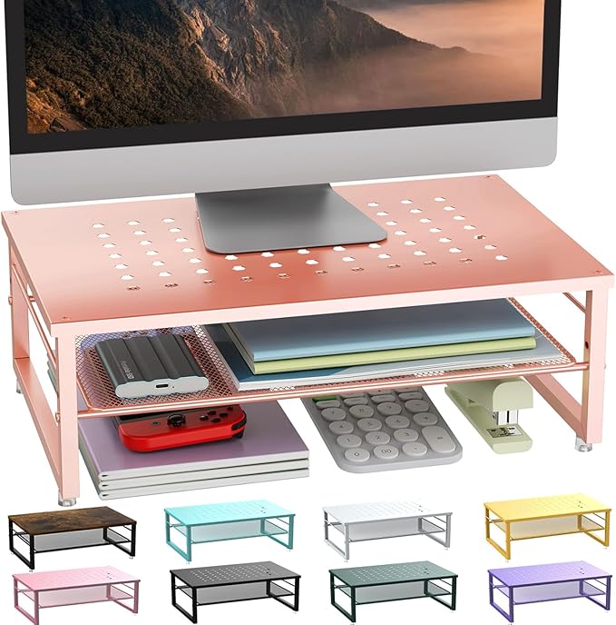 gianotter 2-Tier Metal Monitor Stand Riser, Desk Organizer by gianotter
