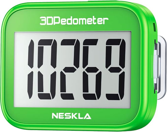 3D Pedometer for Walking, Simple Step Counter by NESKLA