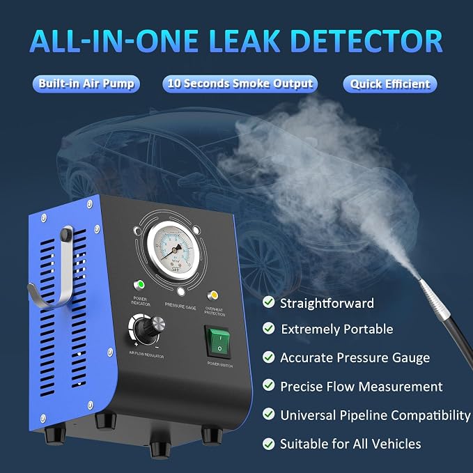 Automotive Smoke Machine, Upgraded 19PSI Leak Detector Unit Kit Dual Mode - Image 3