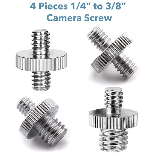 8PCS 1/4 Inch to 3/8 Inch Male Camera Screw Mount Adapter, Tripod Screw Adapter - Image 5
