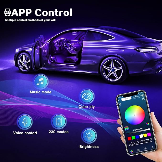 Acrylic Interior Car LED Strip Light - Image 4