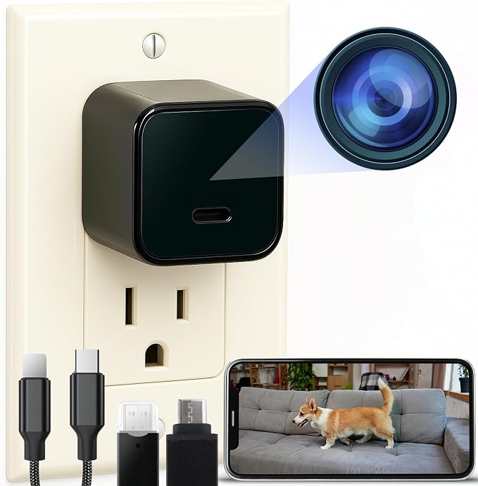 ALPHA TECH Indoor Camera with 160° Wide Angle, Plug in Offline Camera, No WiFi by ALPHATECH