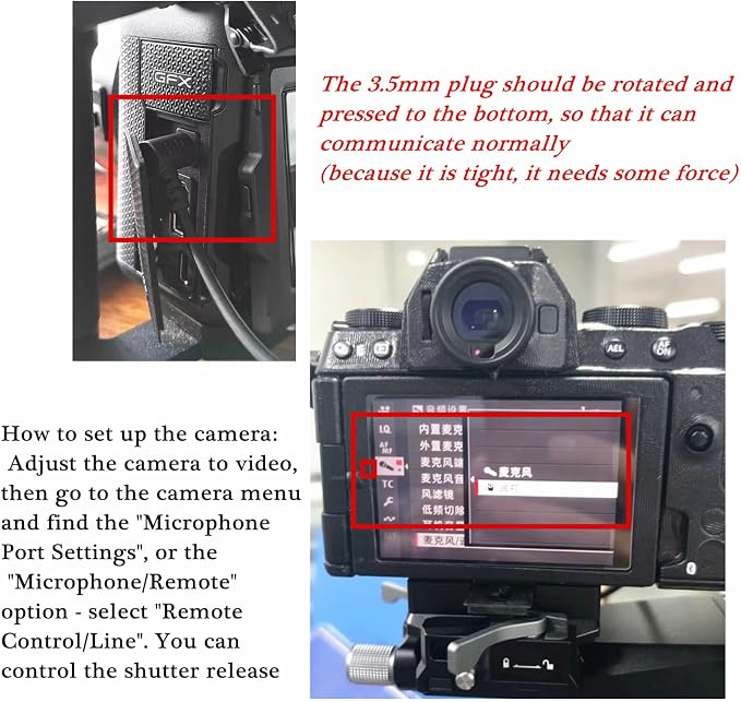 RC301-3.5mm for Fuji GFX100II/GFX100 RF xs10 XT50 Cable Shutter Release Cable - Image 4