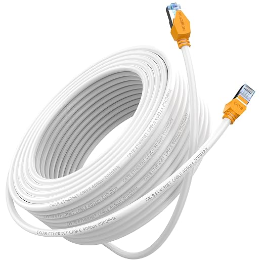 Cat 8 Ethernet Cable 35 ft, 40Gbps High Speed Gaming Network Cable 2000MHz by MUKSIRON
