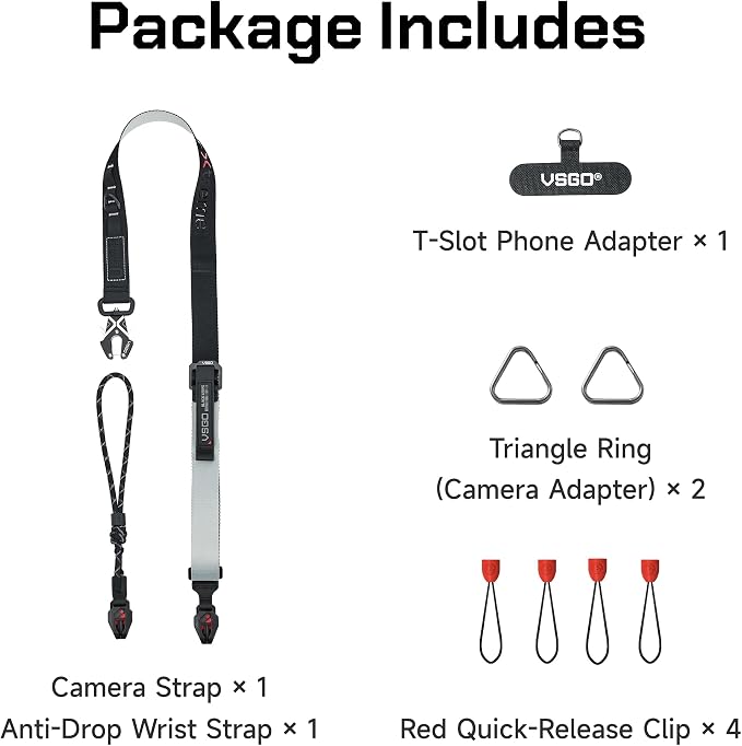 VSGO Urban Camera Strap – Quick Release, Anti-Twist, Comfortable Nylon Sling - Image 3