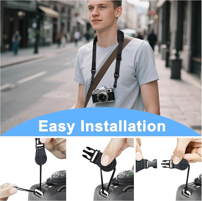 TIMISM Shoulder Strap with Pad, 2 Sets of Quick Release Buckles, Adjustable - Image 7