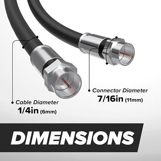 THE CIMPLE CO - RG6 Coaxial Cable 1 FT - RG6 Coax Cable - Image 7