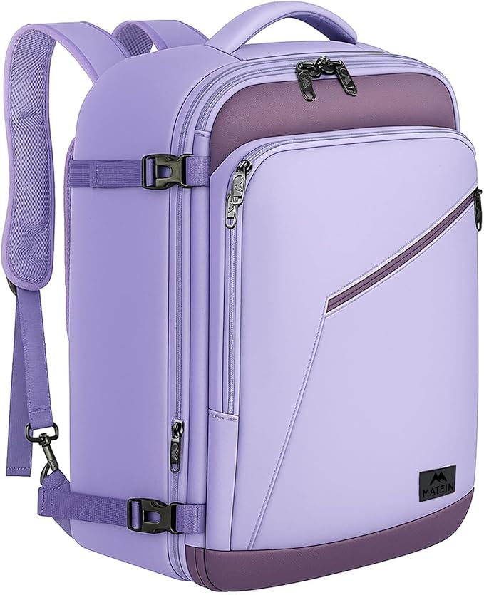 MATEIN Purple Travel Backpack, Large Capacity Carry on Backpack by MATEIN