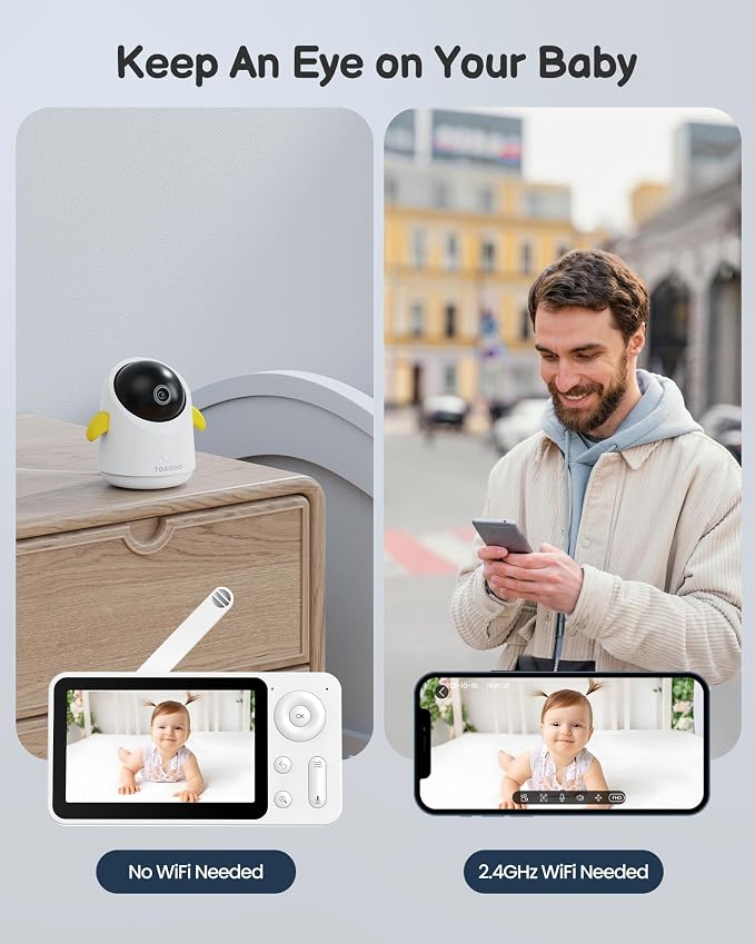 Baby Monitor with Camera and Audio WiFi/No WiFi: Baby Monitor WiFi Smartphone - Image 5