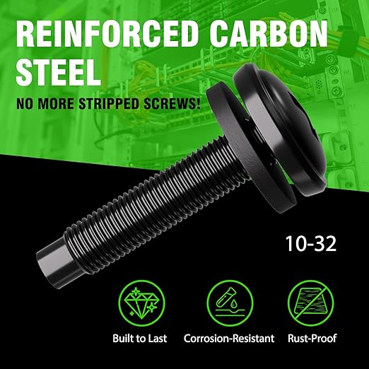 XOOL 50-Pack 10-32 Rack Screws - Image 2