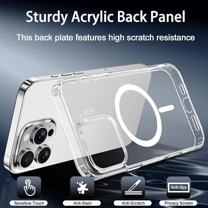 Magnetic for iPhone 16 Pro Max Case Clear - Image 2