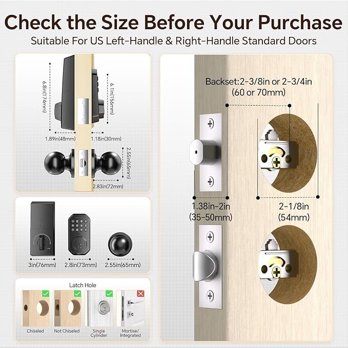 Ulecoce Keyless Entry Door Lock - Image 7