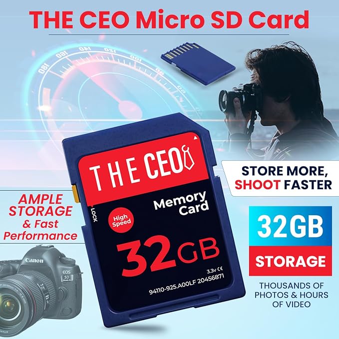 THE CEO SD Card for Camera 32GB Class 10 Memory Card UHS-I Compatible - Image 2