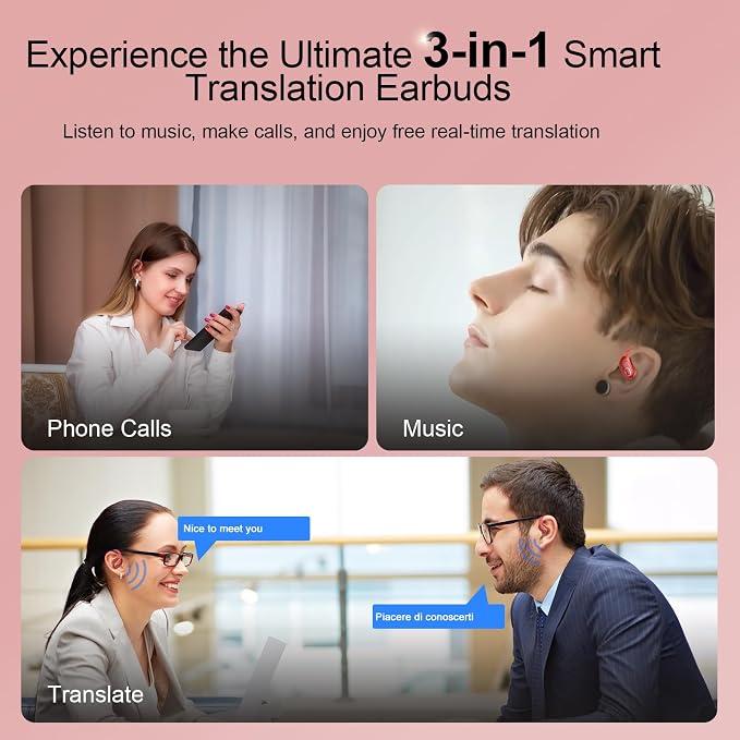 AI Translation Earbuds Real Time, 164 Language Translator Earbud 3-in-1 - Image 4