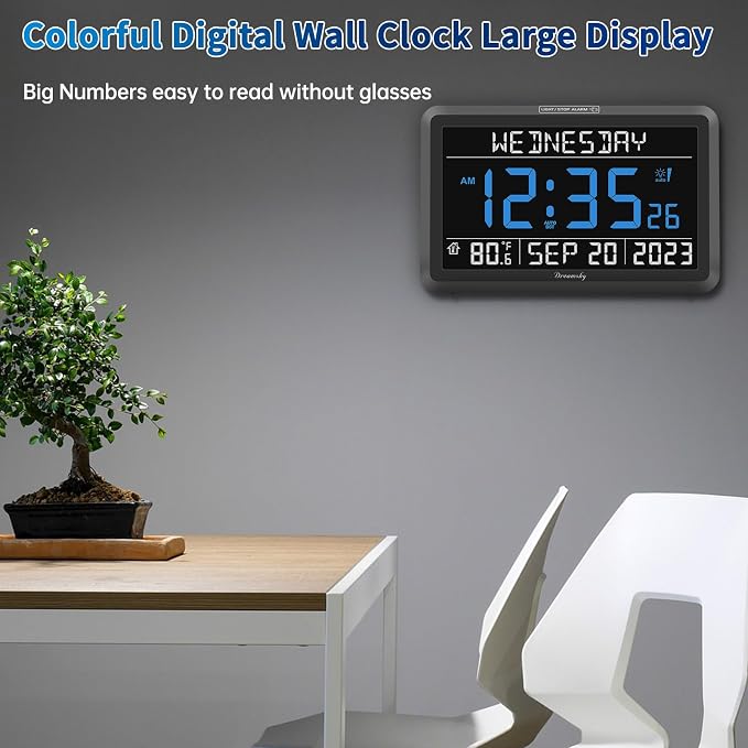 DreamSky Digital Clock with Date and Day of Week - Image 2