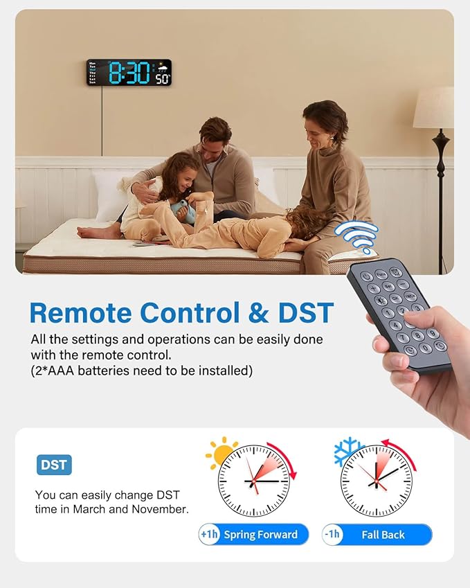 Digital Wall Clock, Digital Clock Large Display - Image 7