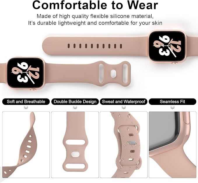 Sport Band Compatible with Apple Watch 38mm 40mm 41mm 42mm 44mm 45mm 46mm 49mm - Image 3