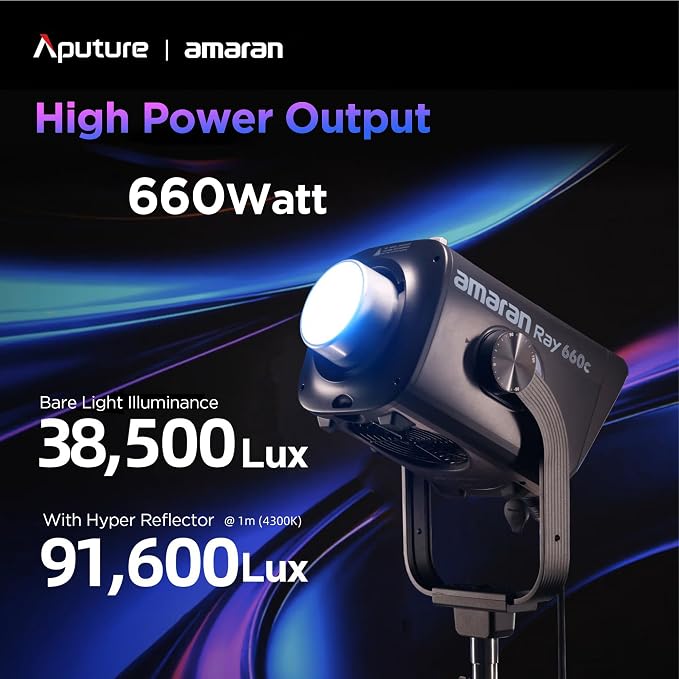 Amaran Ray 660c Full Color COB LED Video Light, 660W Powerful Studio Light - Image 3