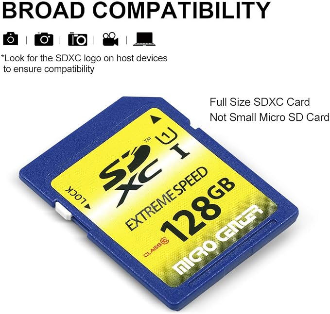 INLAND 128GB SD Card Class 10 SDXC Flash Memory Card Full Size SD Chip USH-I U1 - Image 4