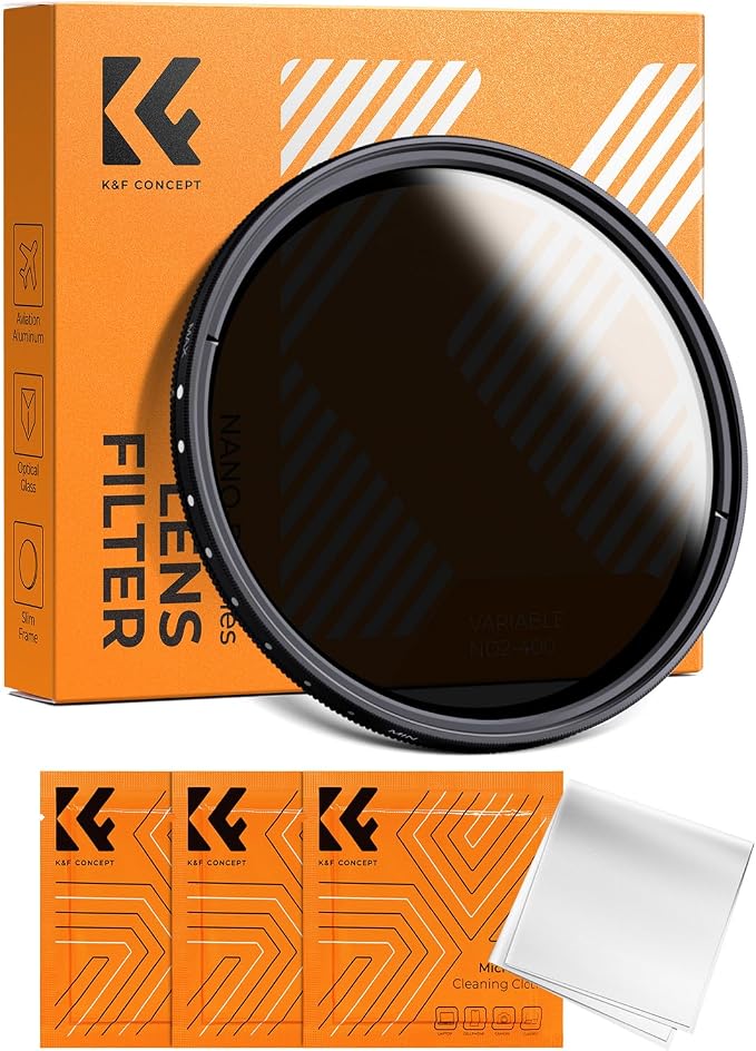 K&F Concept 40.5mm Neutral Density Filter, 40.5mm Slim Variable Fader ND Filter by KFCONCEPT