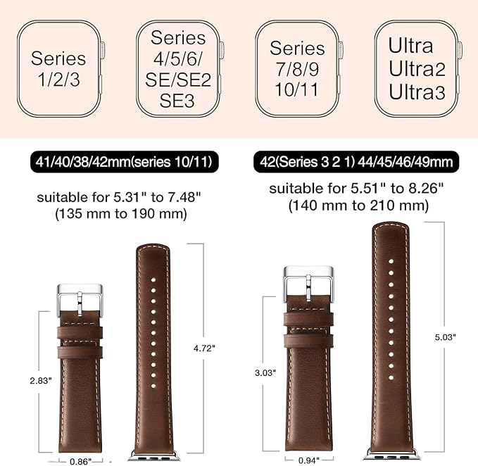 SUNFWR Leather Bands Compatible - Image 5
