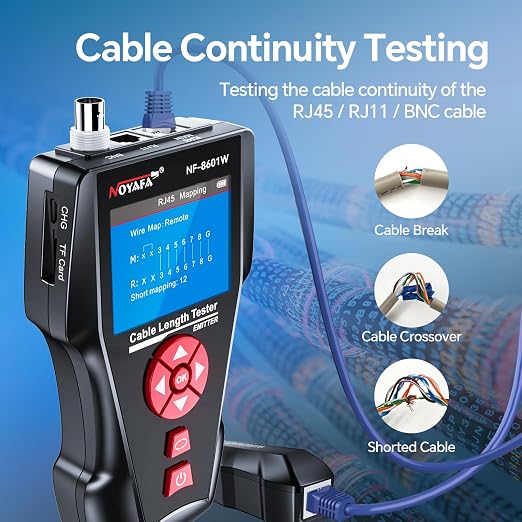 NOYAFA NF-8601W Network Cable Tester, LAN Ethernet Cable Tester RJ45 UTP STP - Image 6