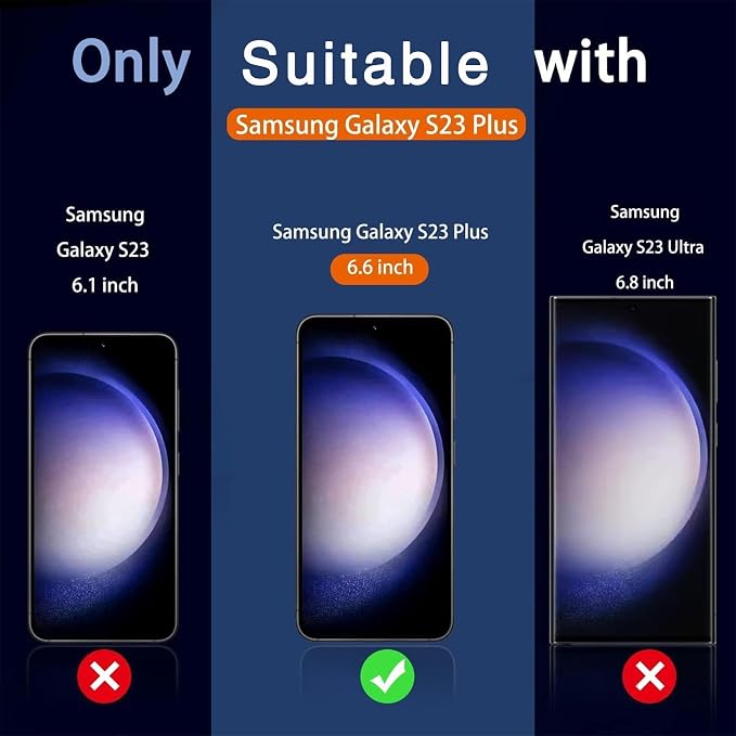 Milomdoi for Samsung Galaxy S23 Plus S23+ Privacy Screen Protector Tempered - Image 2