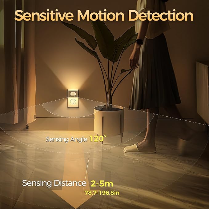 DORESshop LED Night Light, Night Lights Plug into Wall, 3 Mode Motion Sensor - Image 3