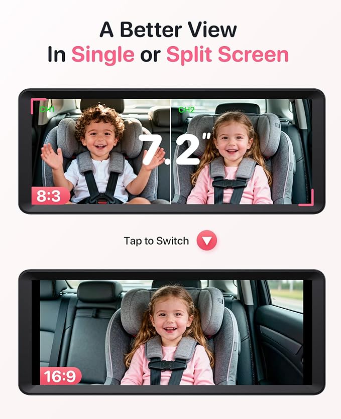 Luckview BM5 MAX 1080P HD Dual Baby Car Camera - Image 5