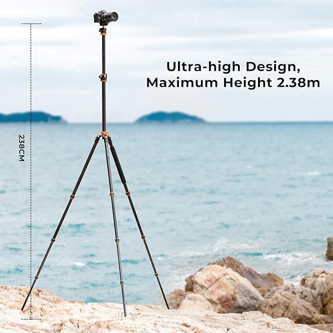 K&F CONCEPT 94 Inch Camera Tripods 4 Section Ultra High Aluminum Professional - Image 3
