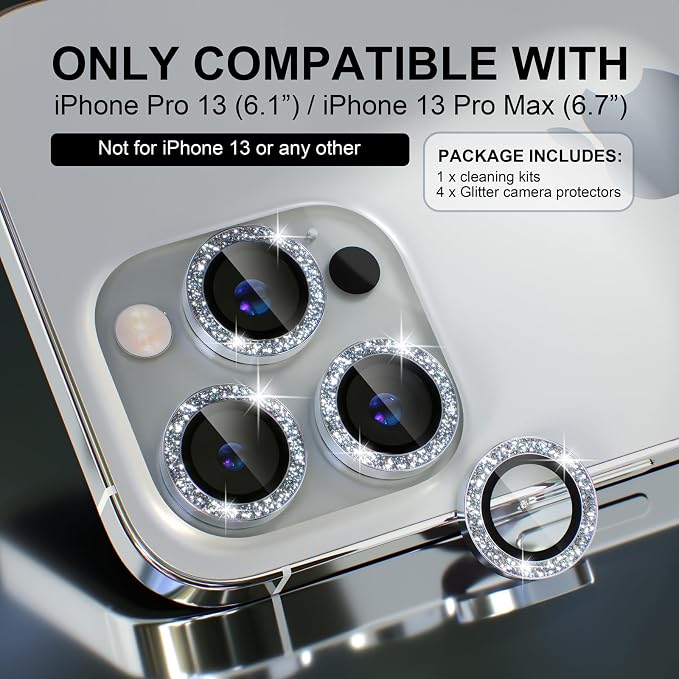 Choiche Compatible for iPhone 13 Pro/iPhone 13 Pro Max Camera Lens Protector - Image 2
