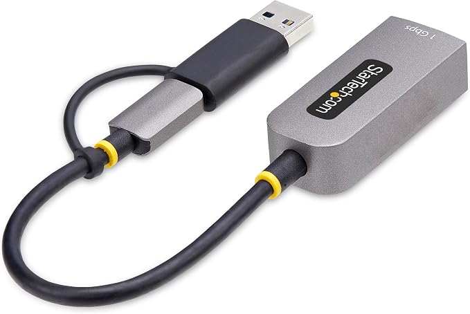 StarTech.com USB-C to Ethernet Adapter w/USB-A Dongle, 10/100/1000Mbps - Image 3