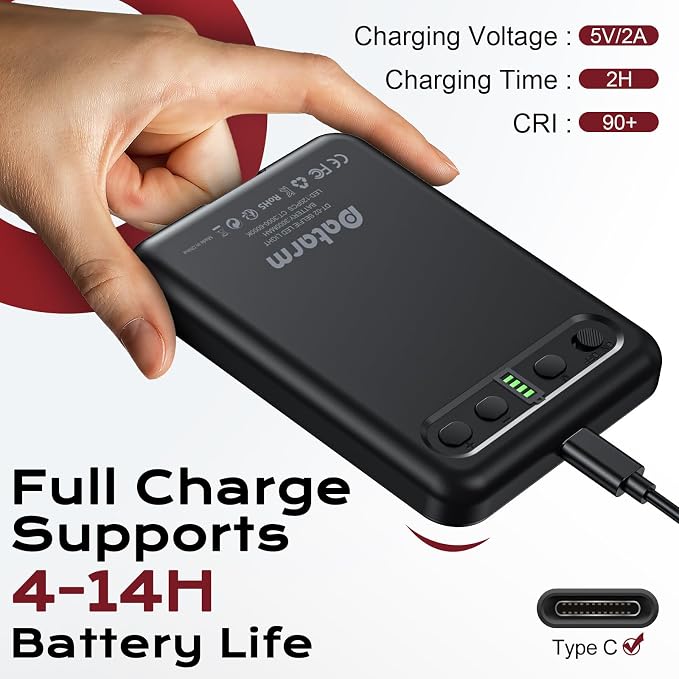 Rechargeable Soft Selfie Light for Phone, 4-14H Battery Portable LED Light for - Image 3
