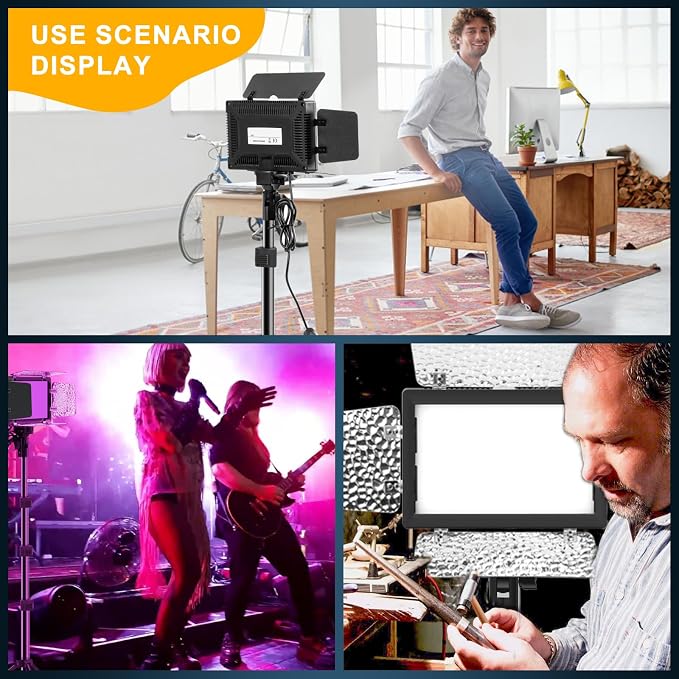 Jiang&Rong 2 Pack LED Video Lighting Kit - Image 7