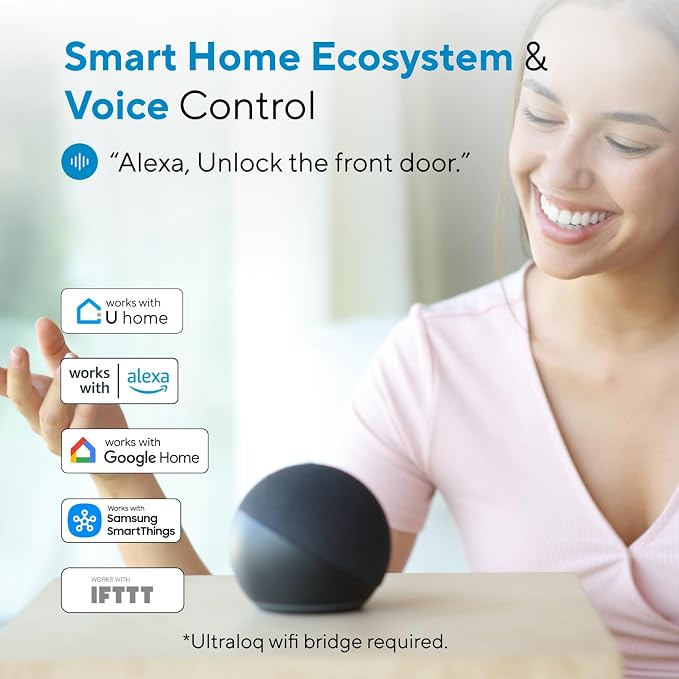 ULTRALOQ U-Bolt Pro Bluetooth Smart Lock, Smart Deadbolt Lock - Image 7