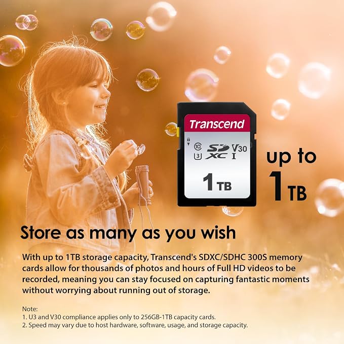 Transcend SDC300S 1TB SDXC SD Card, UHS-I U3 V30, 4K UHD & Full HD - Image 6