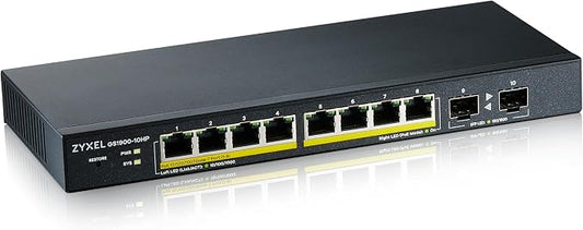 Zyxel 8 Port PoE Switch | Smart Managed | Gigabit Network Ethernet Switch | 8X by ZYXELNETWORKS